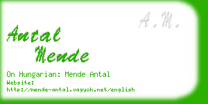 antal mende business card